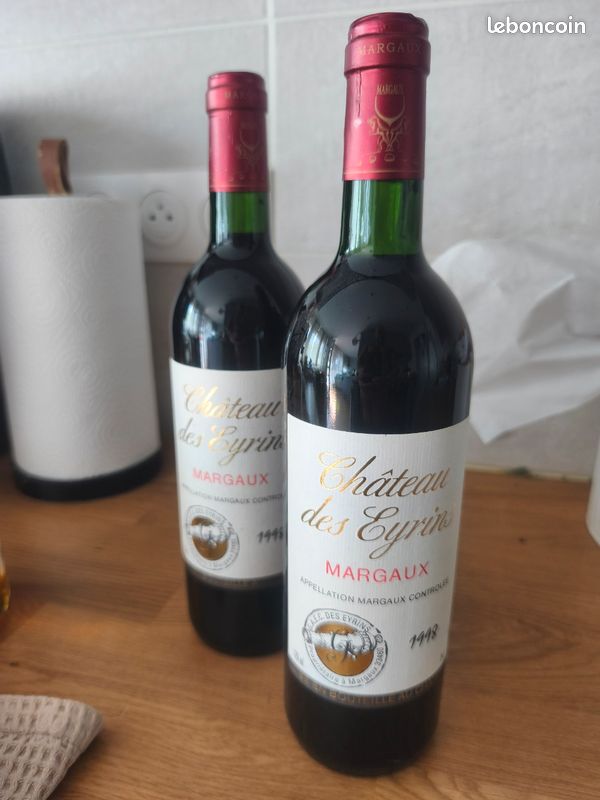 2 bouteilles Margaux château des Eyrins 1998 (image 1)