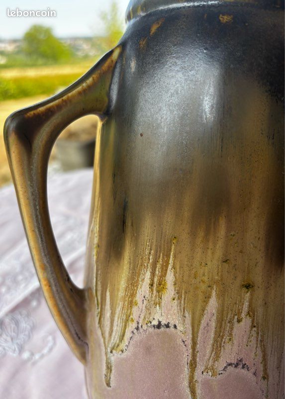 Splendide vase Art Nouveau en Céramique signé Gilbert Metenier (image 1)