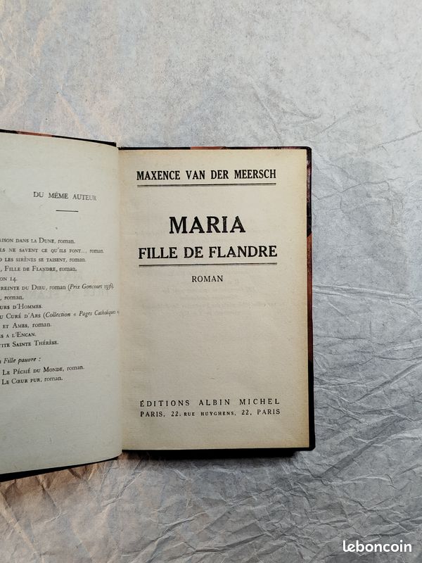 Maria Fille de Flandre ( Maxence Van Der Meersch ) / Albin Michel / 1952 (image 2)