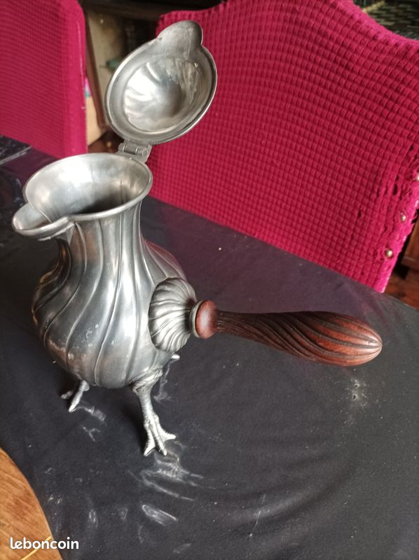 Chocolatière en etain - pattes de poules (image 7)