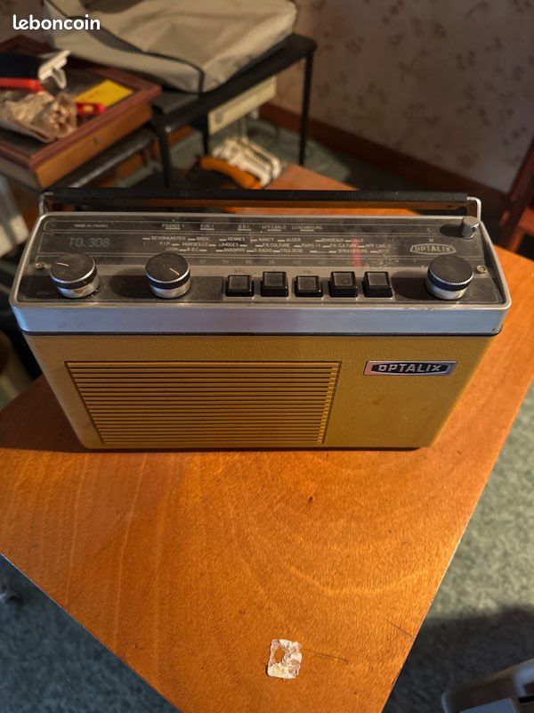 Transistor Optalix TO 201 – Marron Clair, Pièce Détachée Radio (occasion)