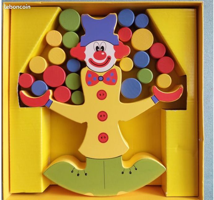 Jeu Ancien Français - Jeu Du Cirque JJF Clown Equilibriste - Boîte Carton - 1910-1920