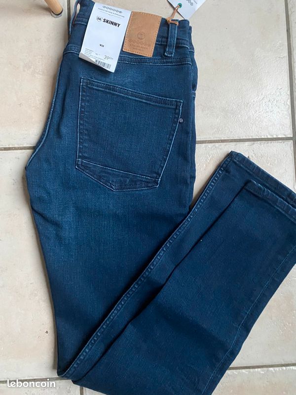 Jean homme Bonobo, Skinny, denim brut, neuf (image 2)