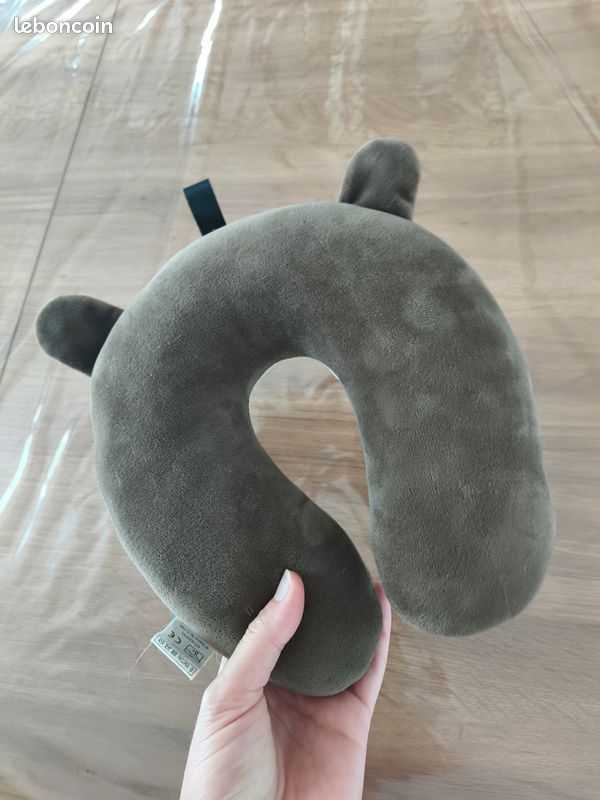 Lot de 2 Oreillers de Voyage en Peluche pour Enfants - Design d'Ours Mignon (image 3)