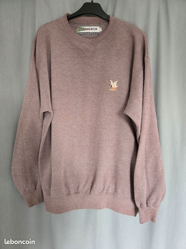 Pull Vintage Chevignon Beige En Laine - Taille L, Excellent état, Style Décontracté Années 90