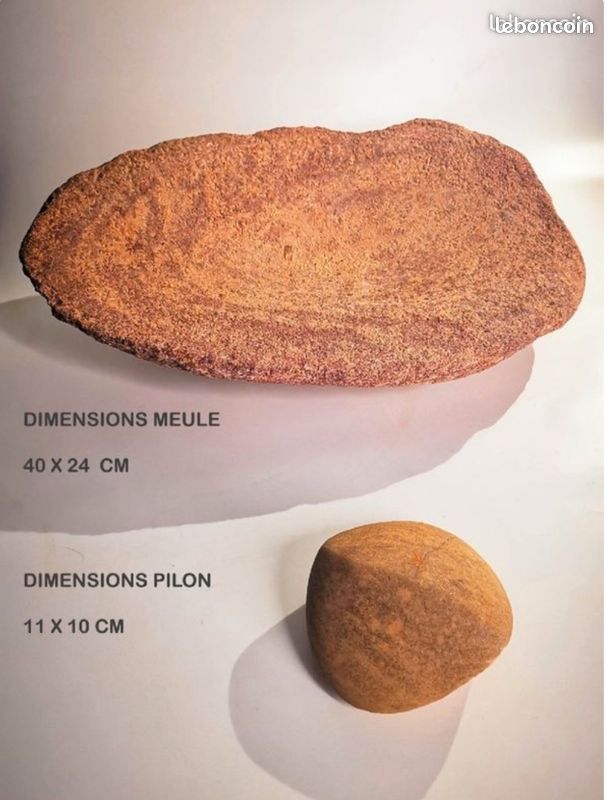 Meule dormante et broyeur neolithique ténéré sahara (image 1)