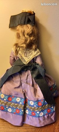 Poupée regionale Petitcollin en celluloïd, costume à définir, Normandie ? - Collection