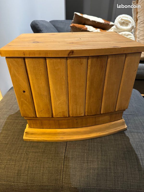 Petit meuble ancien chevet bois année 30/40 (image 1)