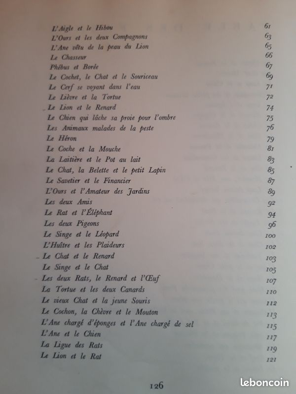 Livre Ancien les Fables de la Fontaine (image 9)