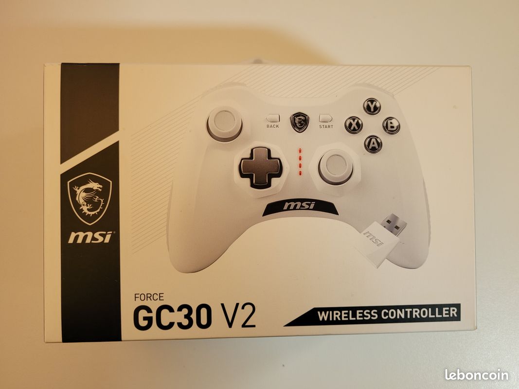 MSI Wireless Controller FORCE GC30 v2 Blanche (image 1)