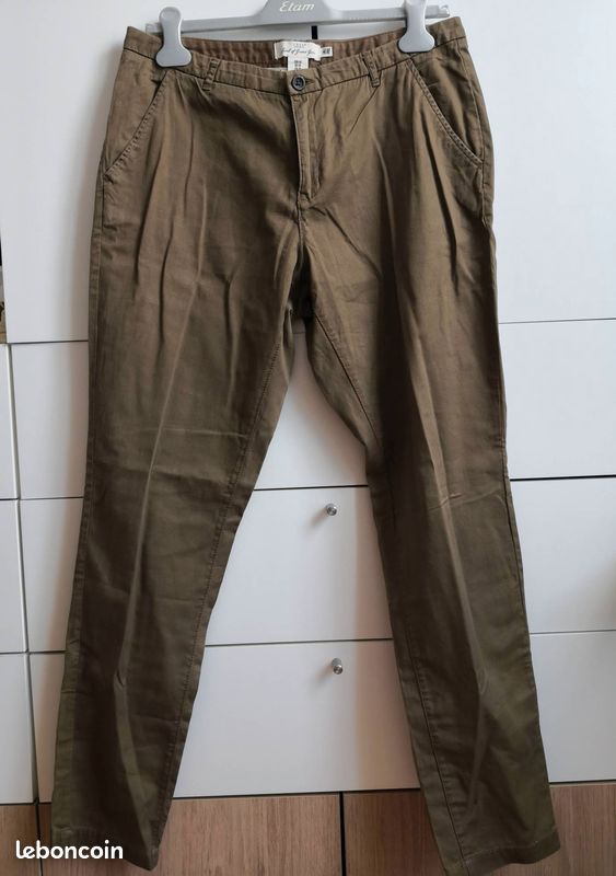 Pantalon en toile kaki LOGG, taille 40/42 (image 2)