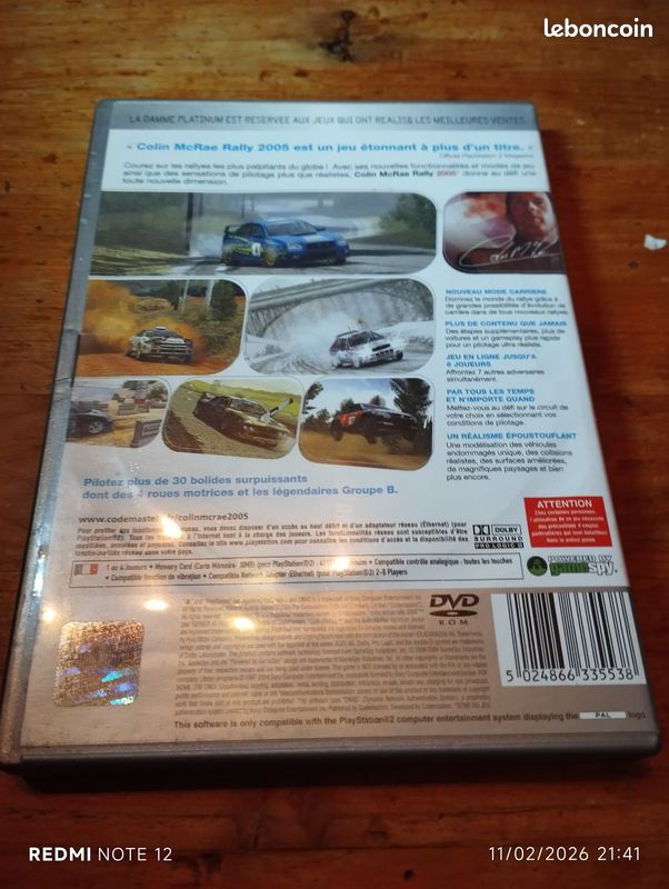Jeu PS2 Colin McRae Rally 2005 Platinum - Complet FR - Bon état