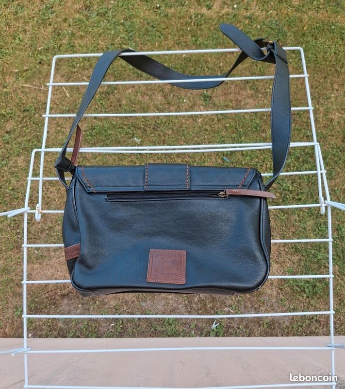Sac Les Gazelles vintage cuir bandoulière Y2K 2000s" (image 2)