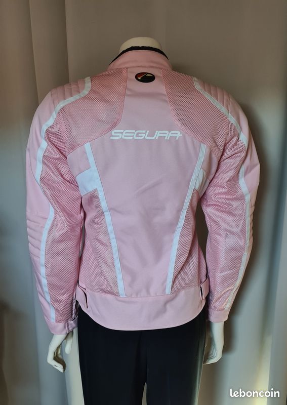 Veste Moto Femme Xelement – Rose Et Noir – Taille M – Blindée (dossier) – Rembourrée