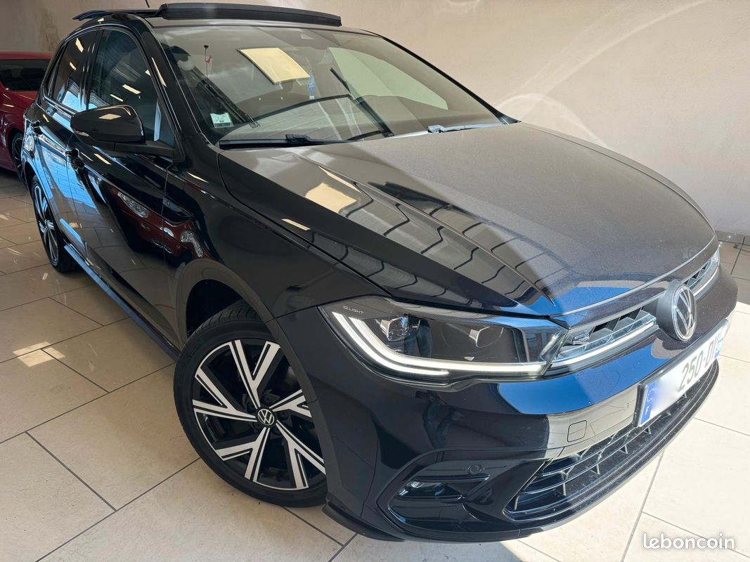 VW polo 1.0 TSI R-LINE 110 ch toit ouvrant panoramique gps xenon 2022 DSG7 parfait etat (image 1)