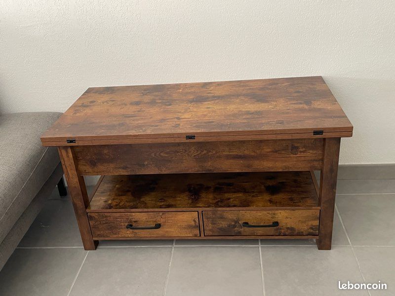 Table basse extensible relevable convertible table à manger (image 1)