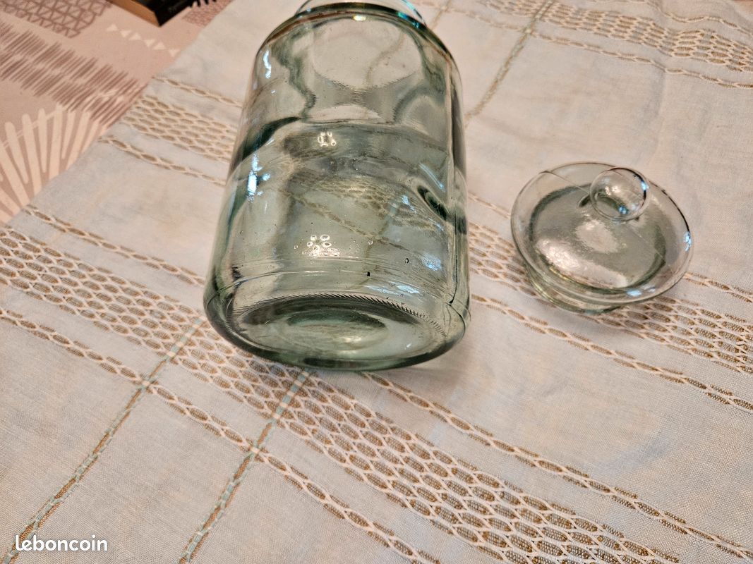 c 1915 SOUS-MARINE F6 verre et étain litho CONTENEUR À BONBONS