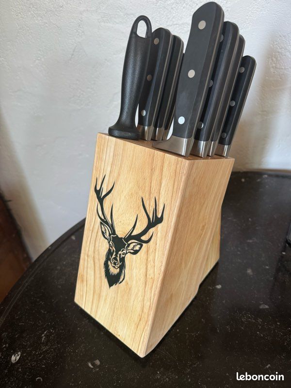 Bloc 7 couteaux cuisine professionnels Cerf (image 1)