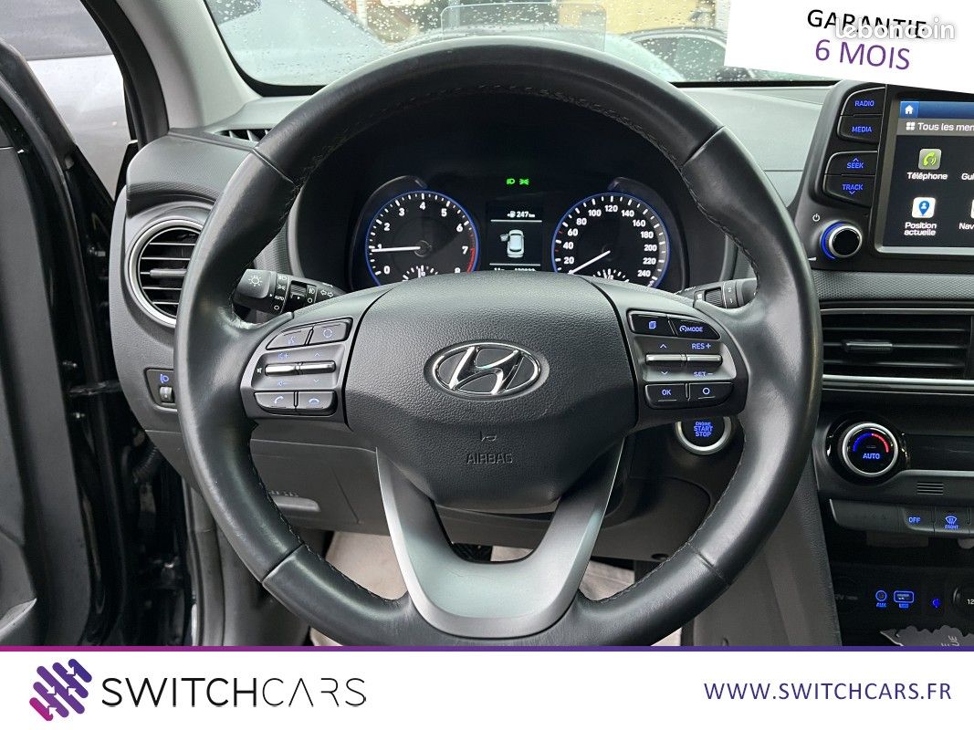 Hyundai Kona 1.0 T-GDi 120cv EDITION * CARPLAY CLIM AUTO CAMERA DE RECUL PACK SON (image 11)