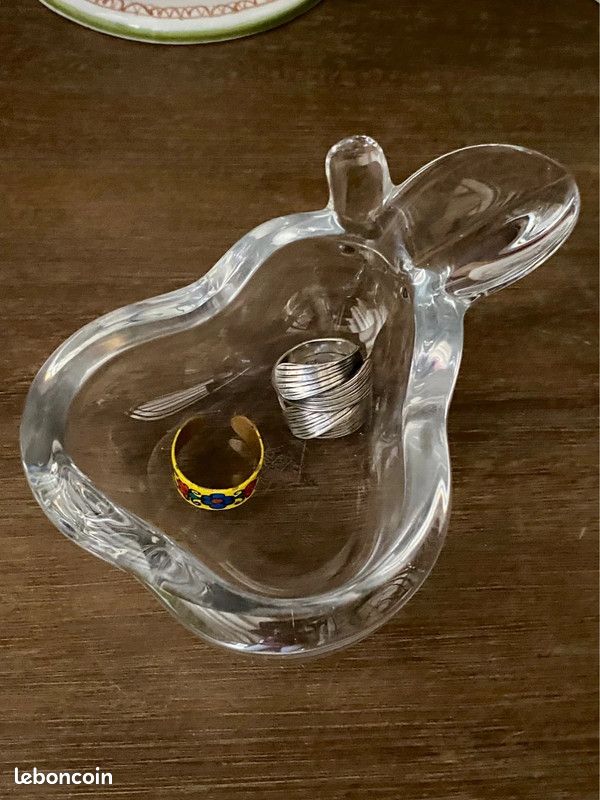 Vide poche poire en cristal Art Vannes vintage (image 5)
