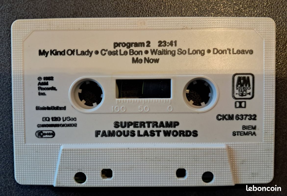 Cassette audio Supertramp (image 3)
