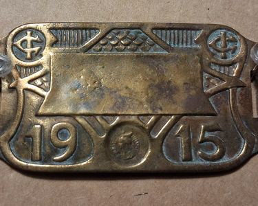 Plaque Fiscale Vélo 1915 - Originale Française Cyclisme