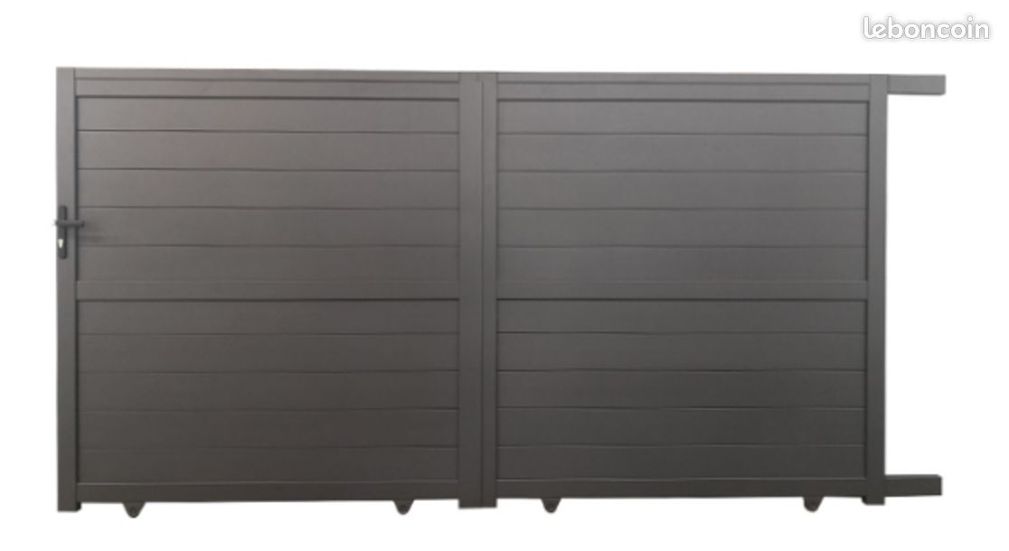 Portail coulissant aluminium 3m50 de long par 1m80 de haut (image 1)