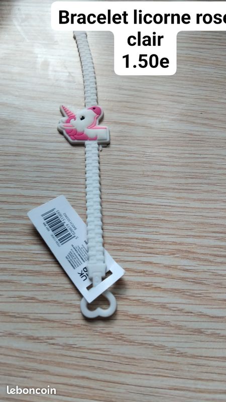 Bracelet licorne rose (image 1)