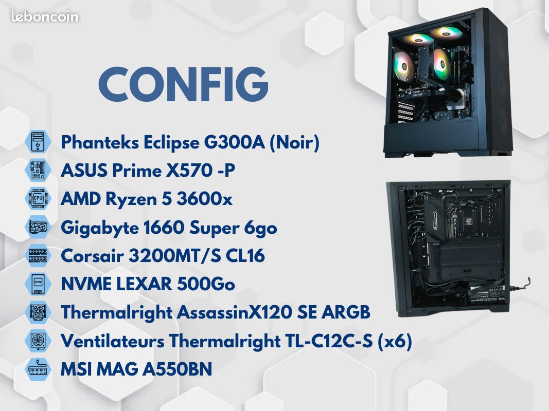 Amd Ryzen 1660 Super 3600x PC Gamer Ryzen 3600X GTX 1660 Super