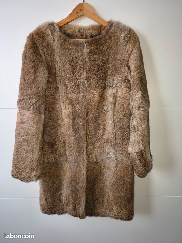 Manteau femme fourrure lapin (image 1)