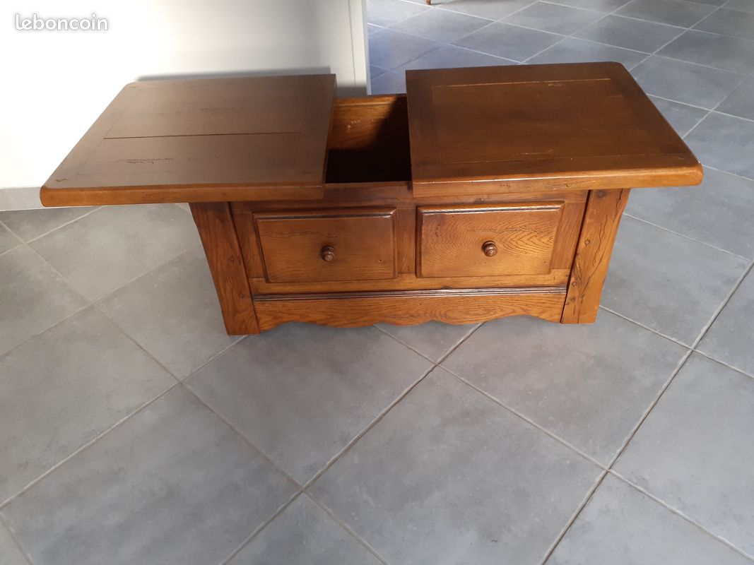 Table bar salon chène massif (image 2)