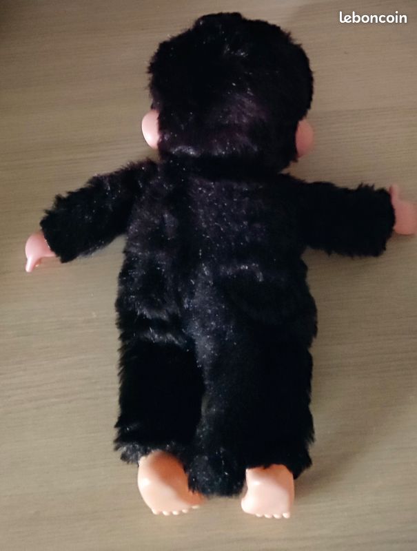 Lot De 2 Grandes Peluches Kiki Monchhichi Vintage 1974 – 40 Et 45 Cm