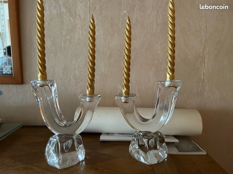 Bougeoirs cristal daum France (image 1)