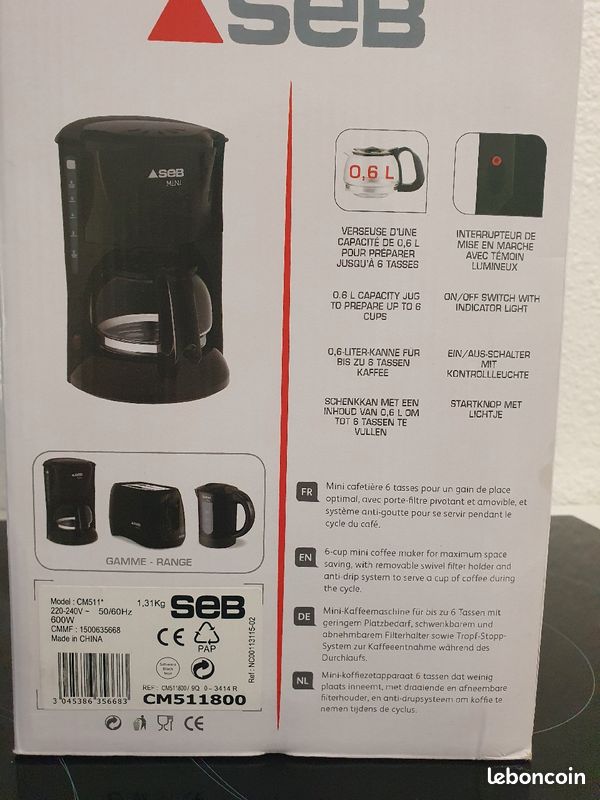 Cafetiere Seb mini extra compacte model CM511 (image 3)