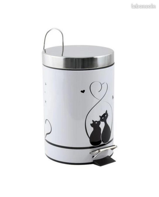 Poubelle à pédale Inox 20 litres - État neuf (image 1)