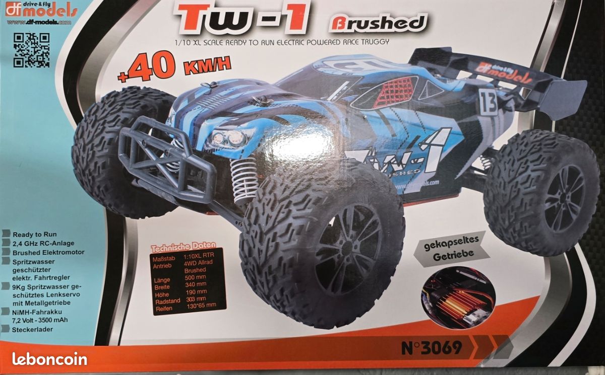 Voiture téléguidée 4x4 buggy truggy +40km/h état proche neuf (image 1)