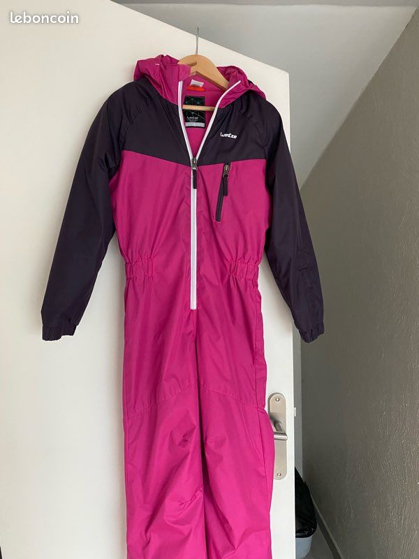 4505 - Combinaison De Ski évasée Avec Ceinture Et Capuche En Fausse Fourrure