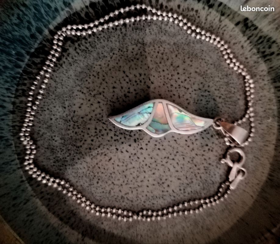 Collier argent nacre (image 3)