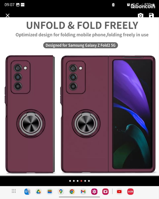 Coque samsung galaxy fold z 3 noir (image 4)