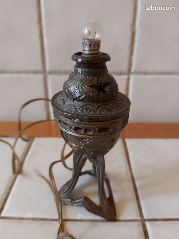 Lampe ancienne funéraire, bougie (image 1)