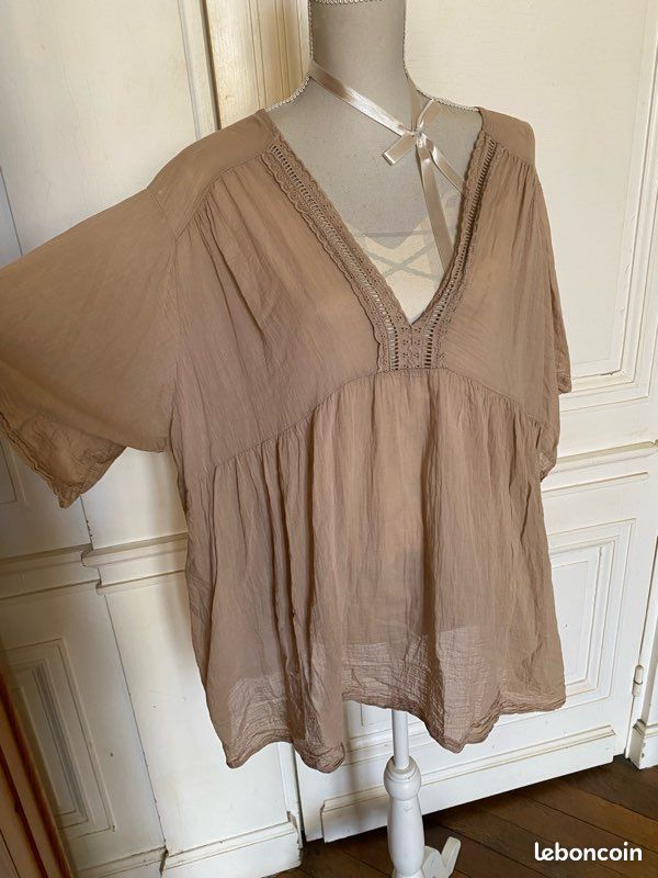 Blouse beige camaïeu taille 44 - Vêtements