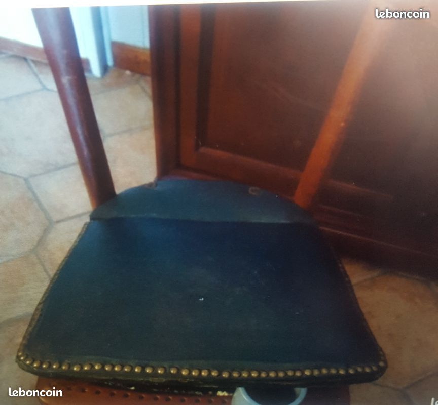 Chaise de Bureau bois et cuir Vintage Style Baumann (image 4)