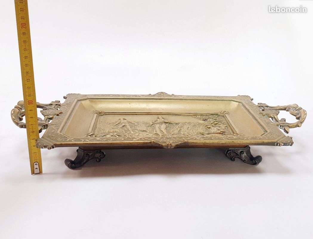 DEBUT Marcel (1865-1933) Plateau bronze Massif bas-relief Moisson Sculpture 1890 (image 9)