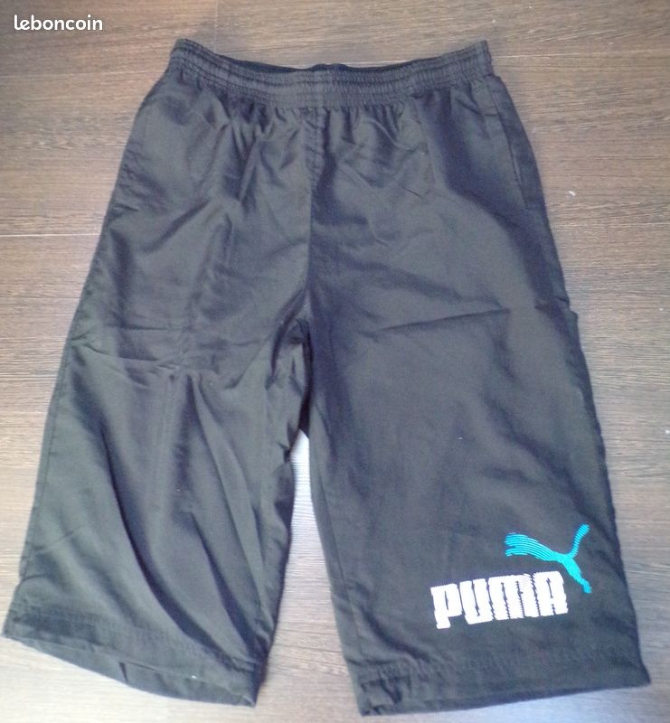 Puma pantacourt bermuda sport noir et bleu (image 1)