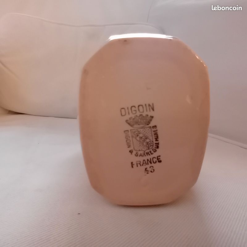 Série de pot de cuisine faïence Digoin Sarguemines de Type Beaujeu rose-crème (image 10)