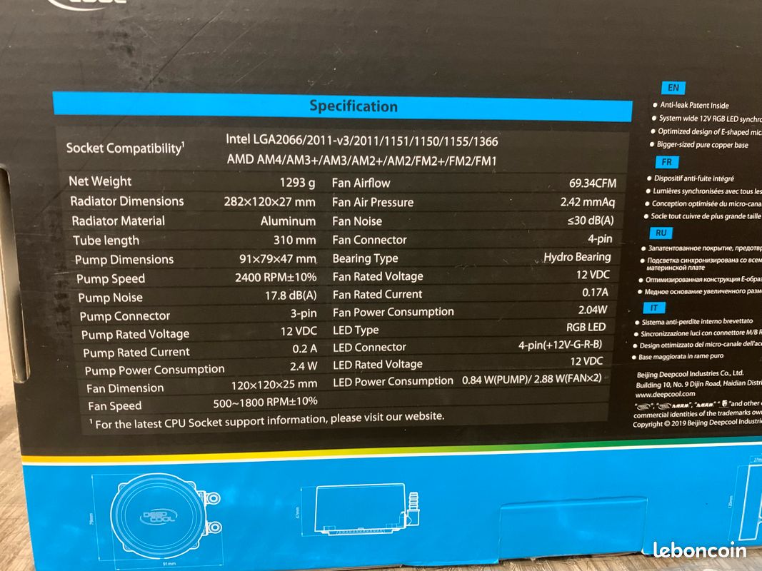Watercooling Deep Cool Gammaxx L240 V2 - pc - gamer (image 3)