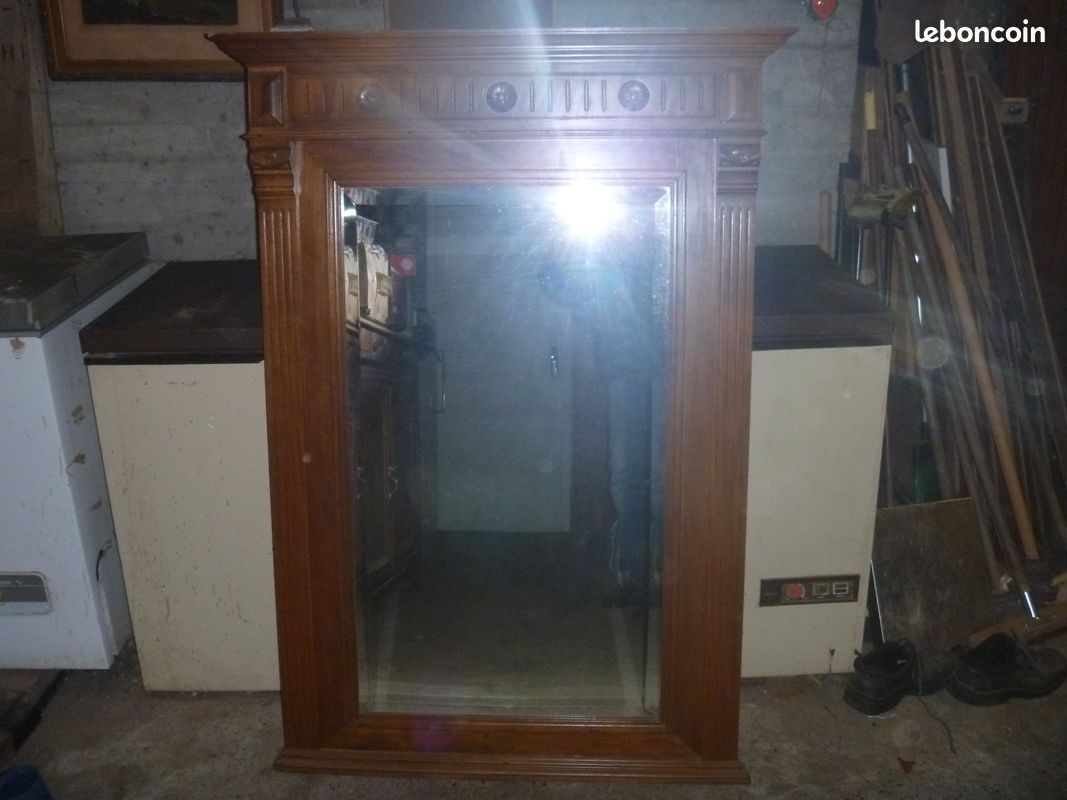 Beau miroir Style Henri 2 en noyer massif 1860 (image 2)