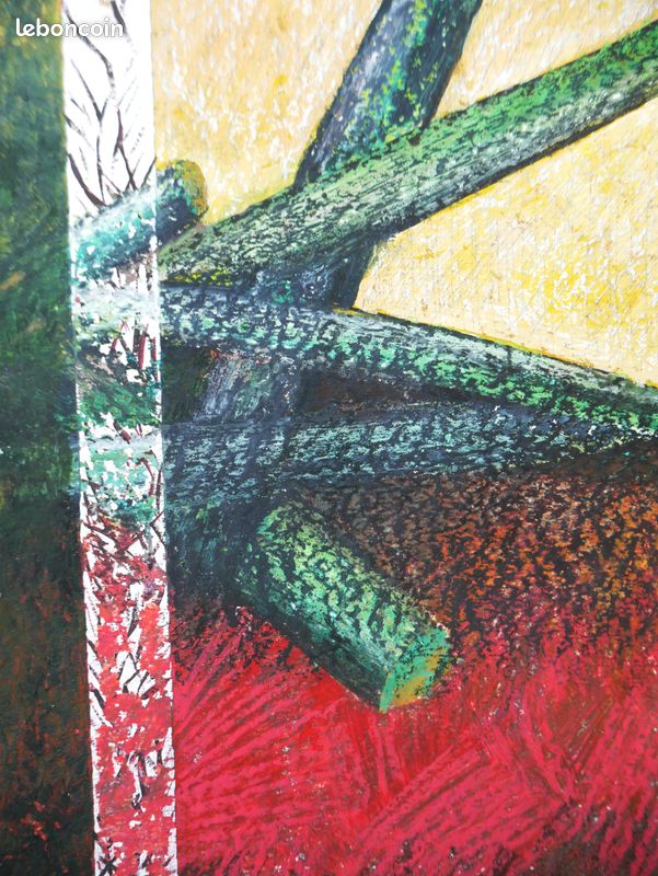 Grand tableau signé: arbres abstraits (image 5)