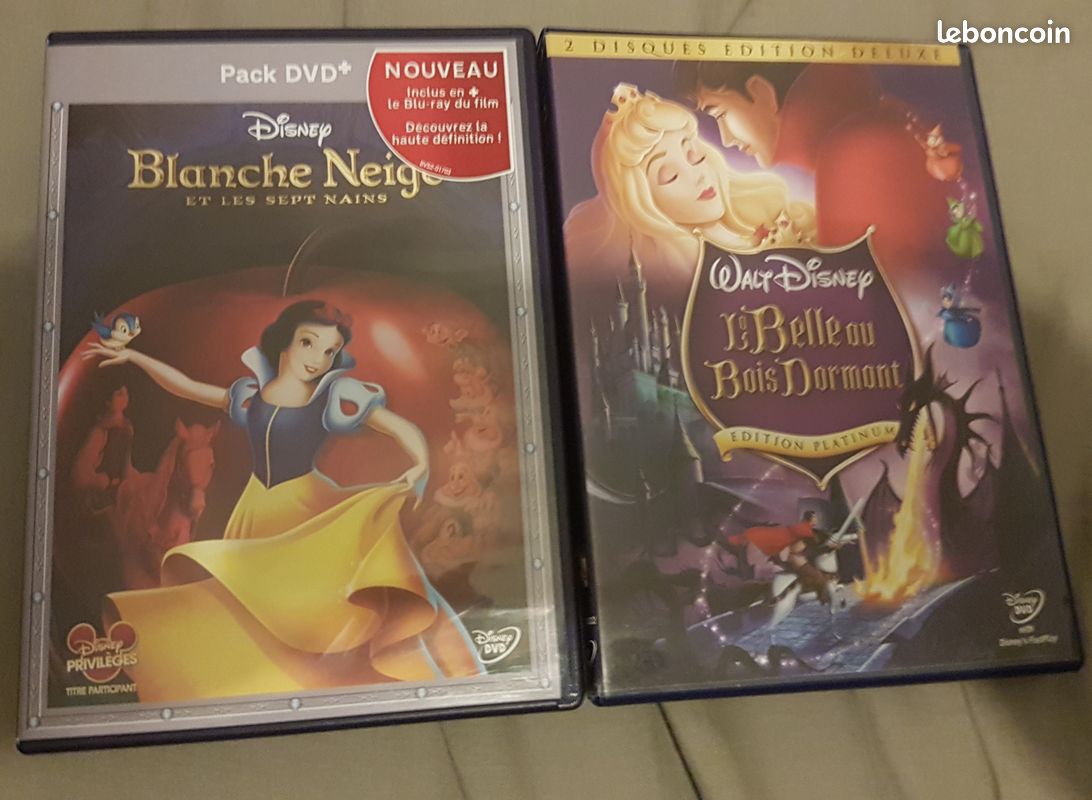 DVD blanche neige edition dvd et bluray et la belle au bois dormant édition platinum double dvd (image 1)