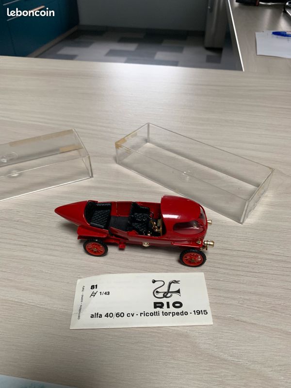 Rio 1:43 - 1 - Coche Deportivo A Escala - Alfa Romeo 40-60 CV Ricotti Torpedo Cabriolet Uit 1915